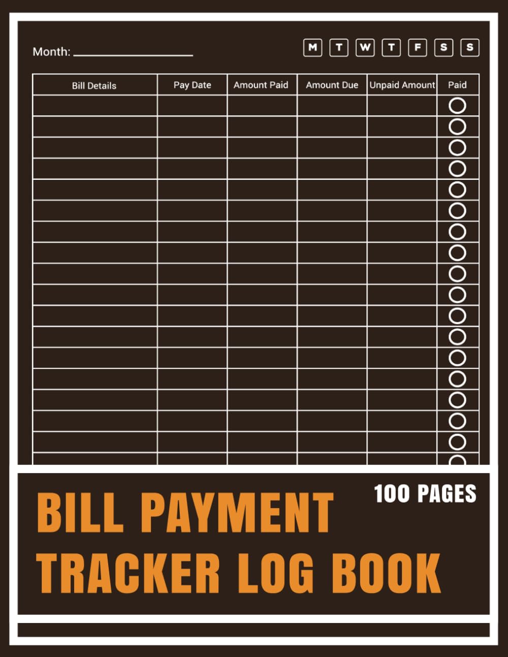 Bill Payment Tracker Log Book: Monthly Expense Organizer for Managing Bills, Due Dates & Financial Goals baixar livro de graça