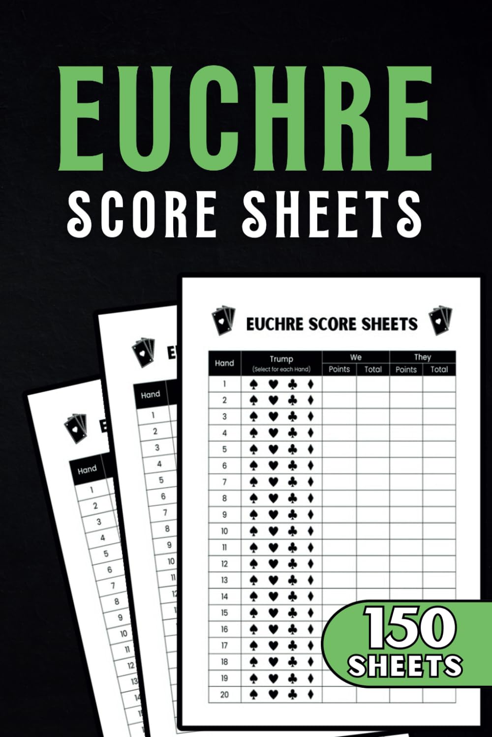 Euchre Score Sheets: 150 Score Pads for Scorekeeping, Euchre Card Game with 6 x 9 inches baixar o livro de graça