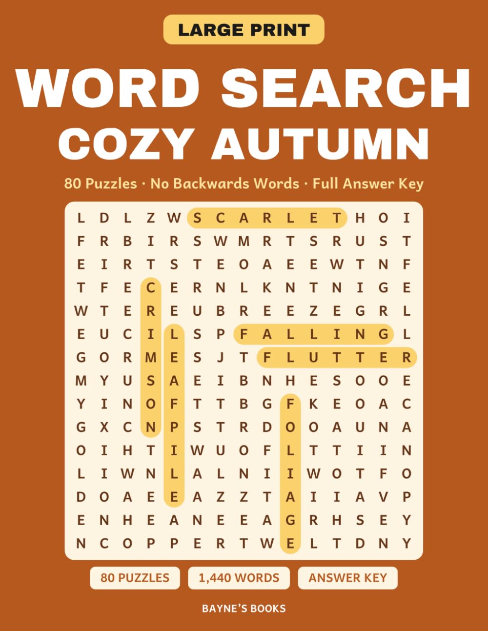 ler totalmente Large Print Word Search: Cozy Autumn: 80 Easy-to-Read Fall Puzzles, 1,440 Words, No Backwards Words, One Puzzle Per Page, with Full Answer Key