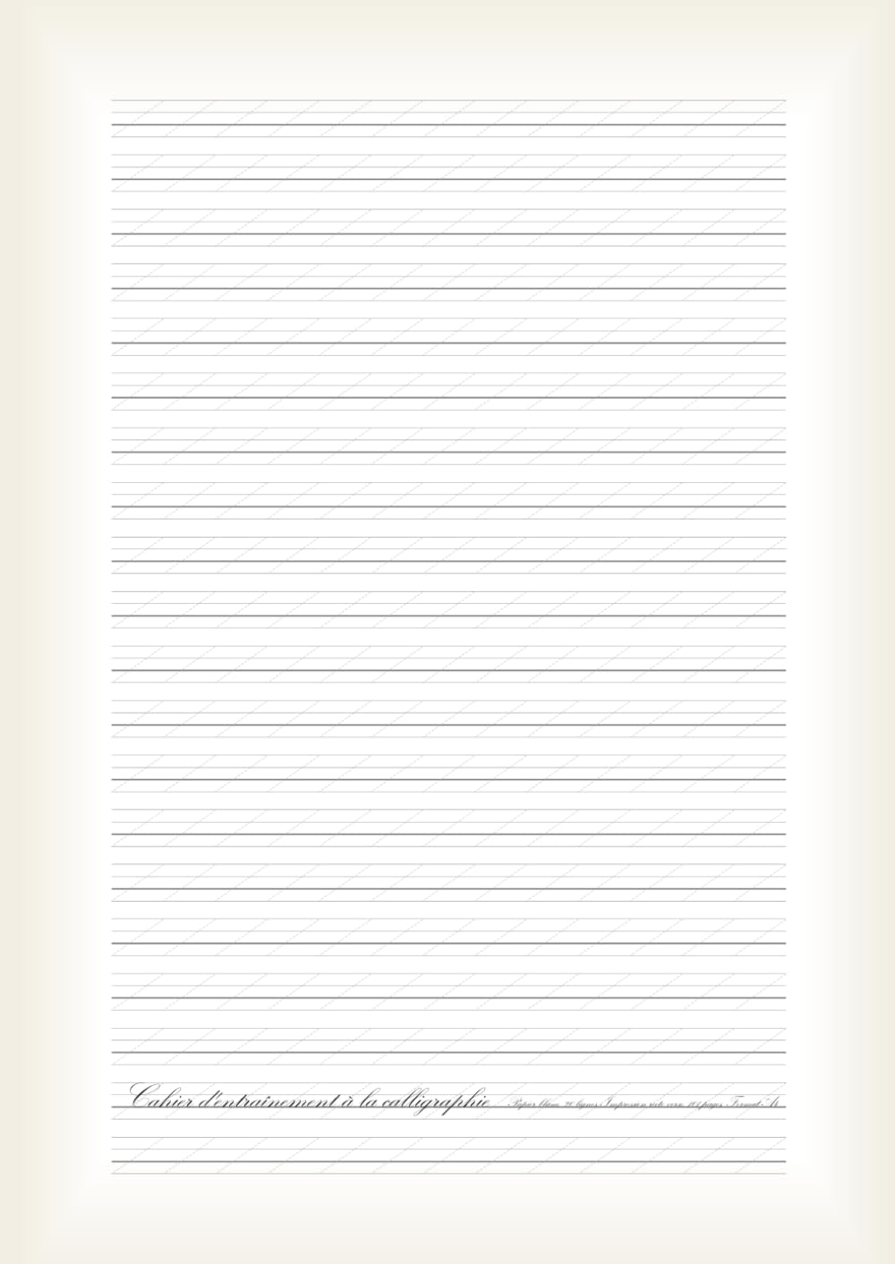 ler totalmente Cahier d'entraînement à la calligraphie - Papier blanc, 20 lignes, Impression recto-verso, 101 pages, Format A4 (Grand format) (French Edition)