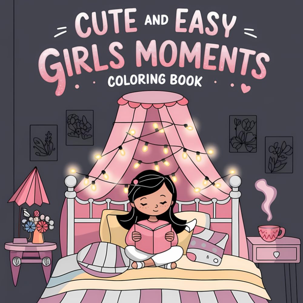 Cute and Easy Girls Moments: Coloring Book for Adults and Teens for Relaxation and Fun-Super Cute Designs -Everyday Activities baixar o livro de graça