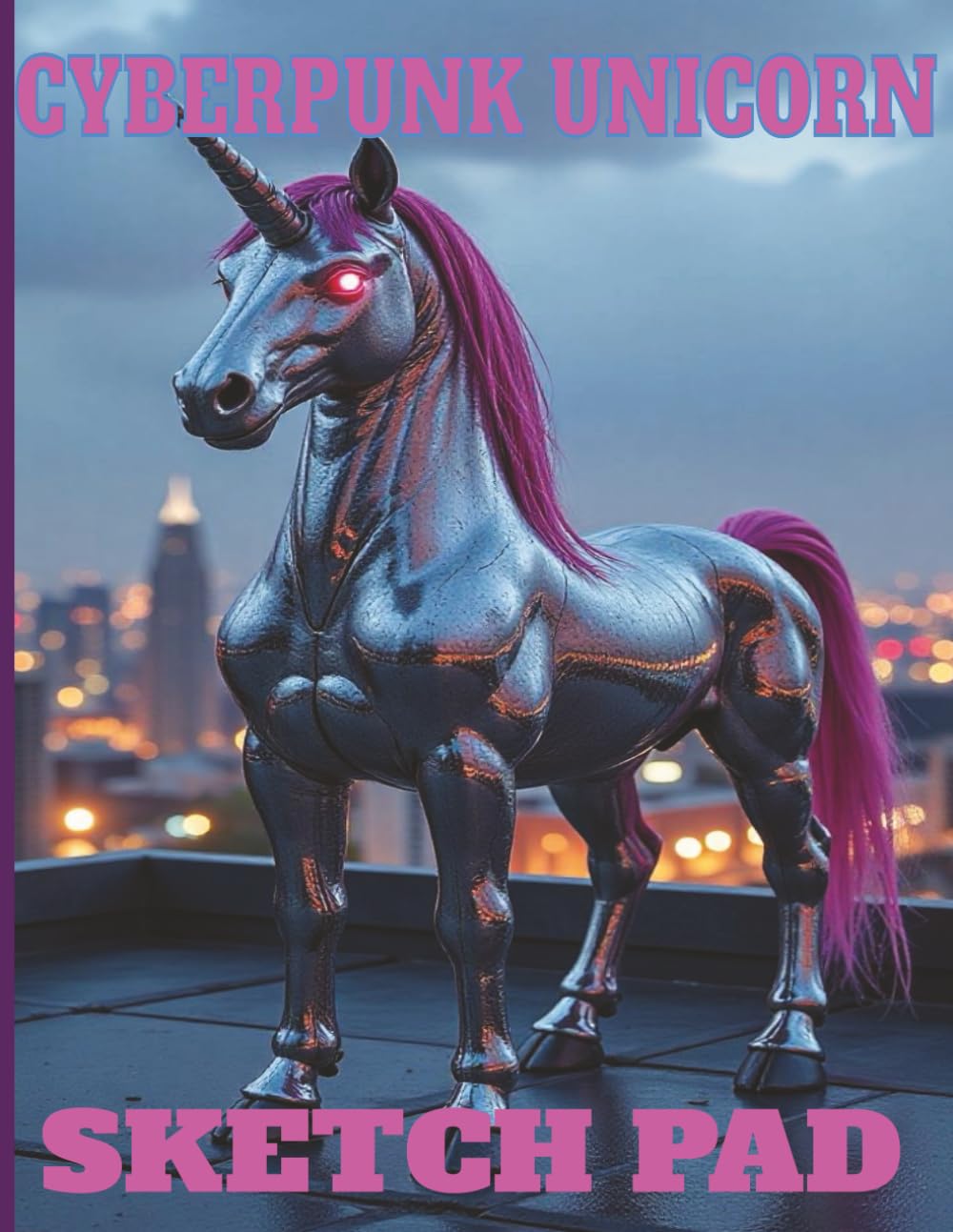 Cyberpunk Unicorn Sketchpad: 110 Blank Pages | 8.5”x11” Drawing Journal for Teens, Artists & Creators | Perfect Gift for Futuristic Art Lovers baixar o livro de graça
