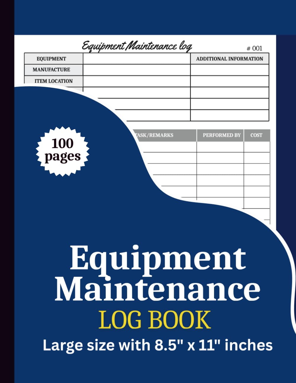 capítulo por capítulo baixar Equipment Maintenance Log Book: 103 Pages: Service Record Tracker for Repairs, Inspections, Machinery & Tools – Large 8.5” x 11” Maintenance Notebook