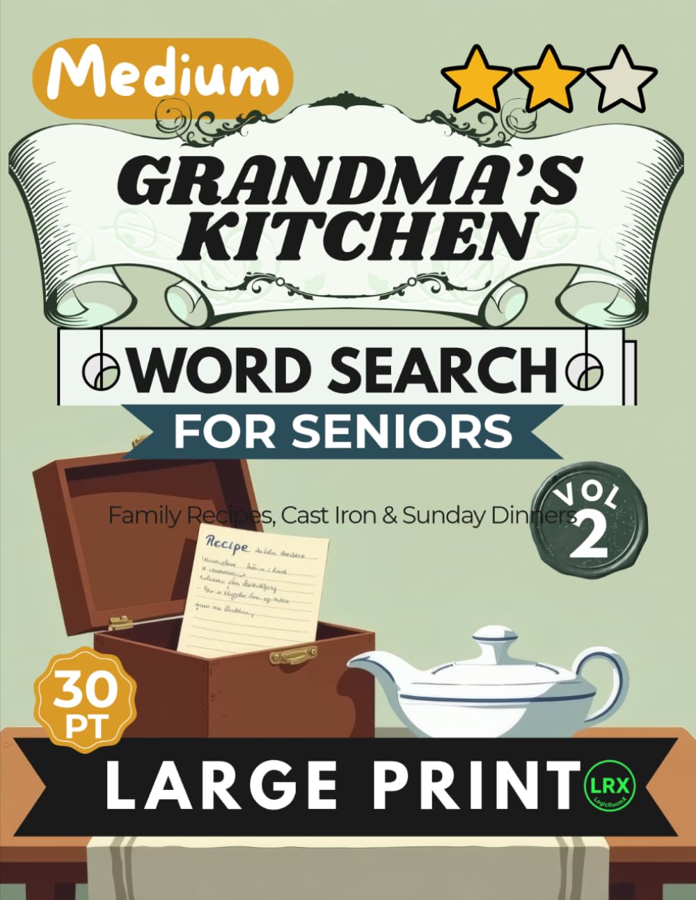 capítulo por capítulo baixar Medium Grandma’s Kitchen Vol 2 Word Search for Seniors Large Print: 100 Nostalgic Family Dinner Puzzles | 14x14 Grid 30pt Large Font | Diagonals... Cast Iron, Sunday Dinners & Heirloom Recipes