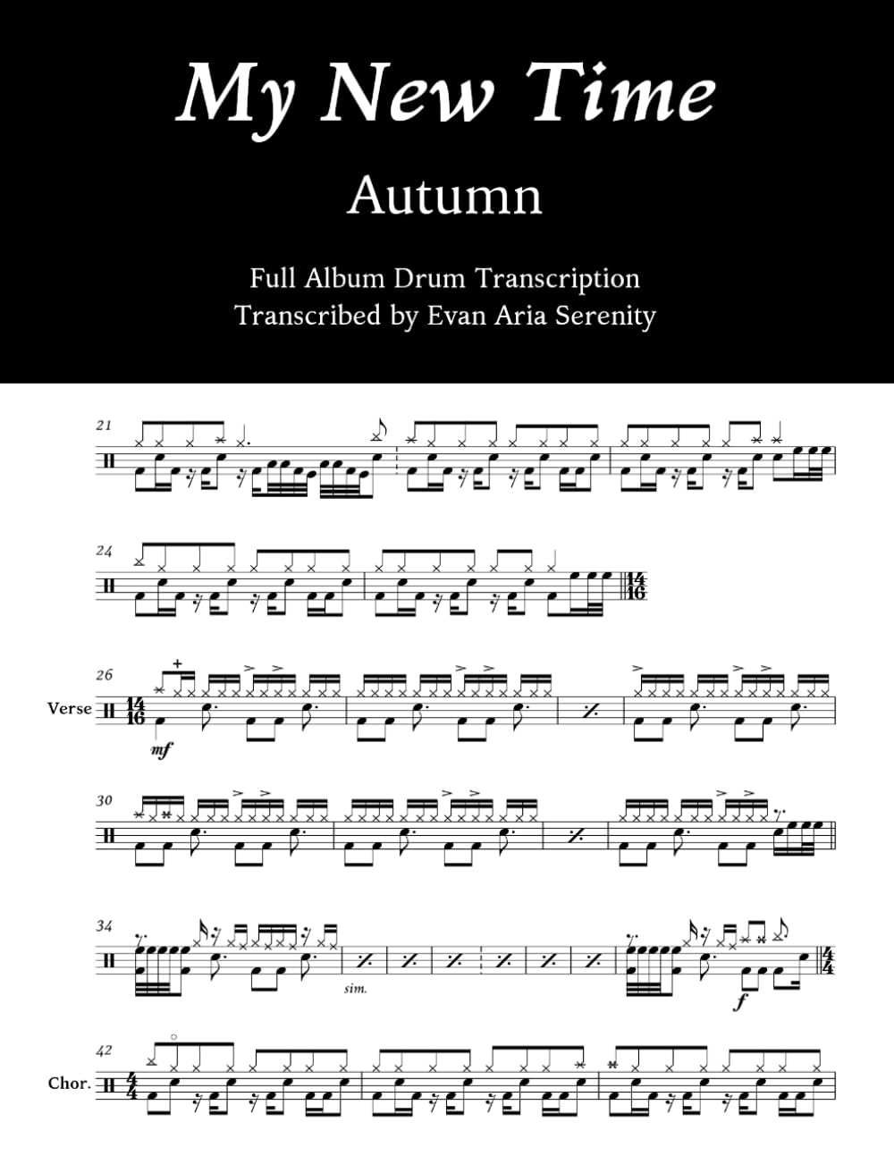 capítulo por capítulo baixar Autumn - My New Time: Full Album Drum Transcription (JDS Drum Transcription Books)