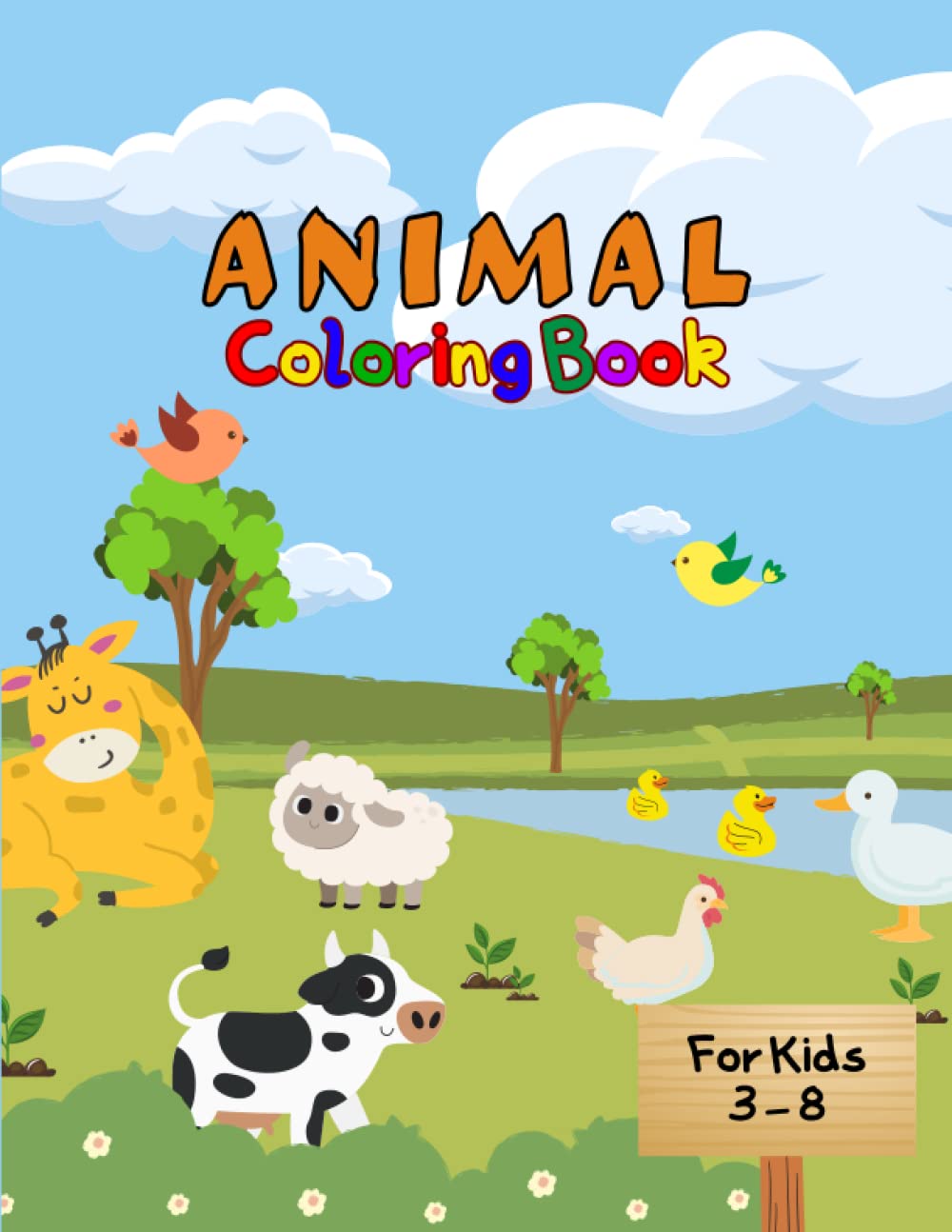 Animal Coloring Book: Amazing Animal Coloring Book, 102 pages, Ideal for kids aged from 3 to 8 baixar livro de graça