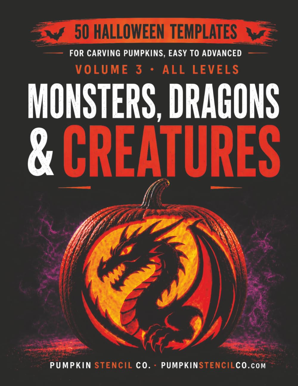 Monsters, Dragons & Creatures: 50 Halloween Templates for Carving Pumpkins, Easy to Advanced baixar o livro de graça