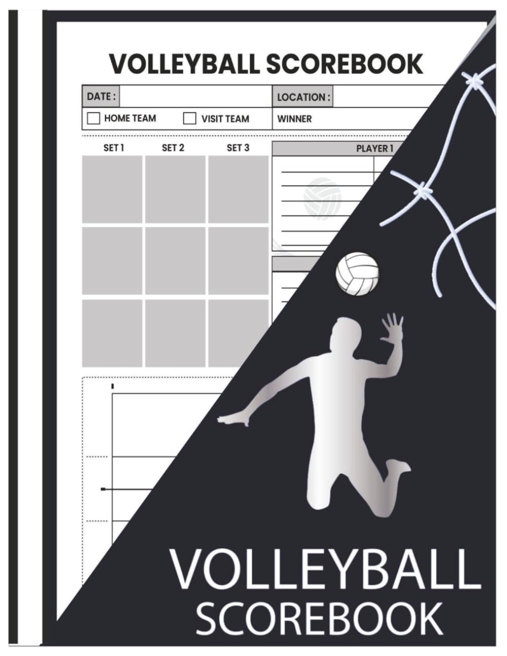 ler totalmente Volleyball Scorebook: Score Record & Stats Book for Middle School and High School – 8.5”x11” 100+ Pages