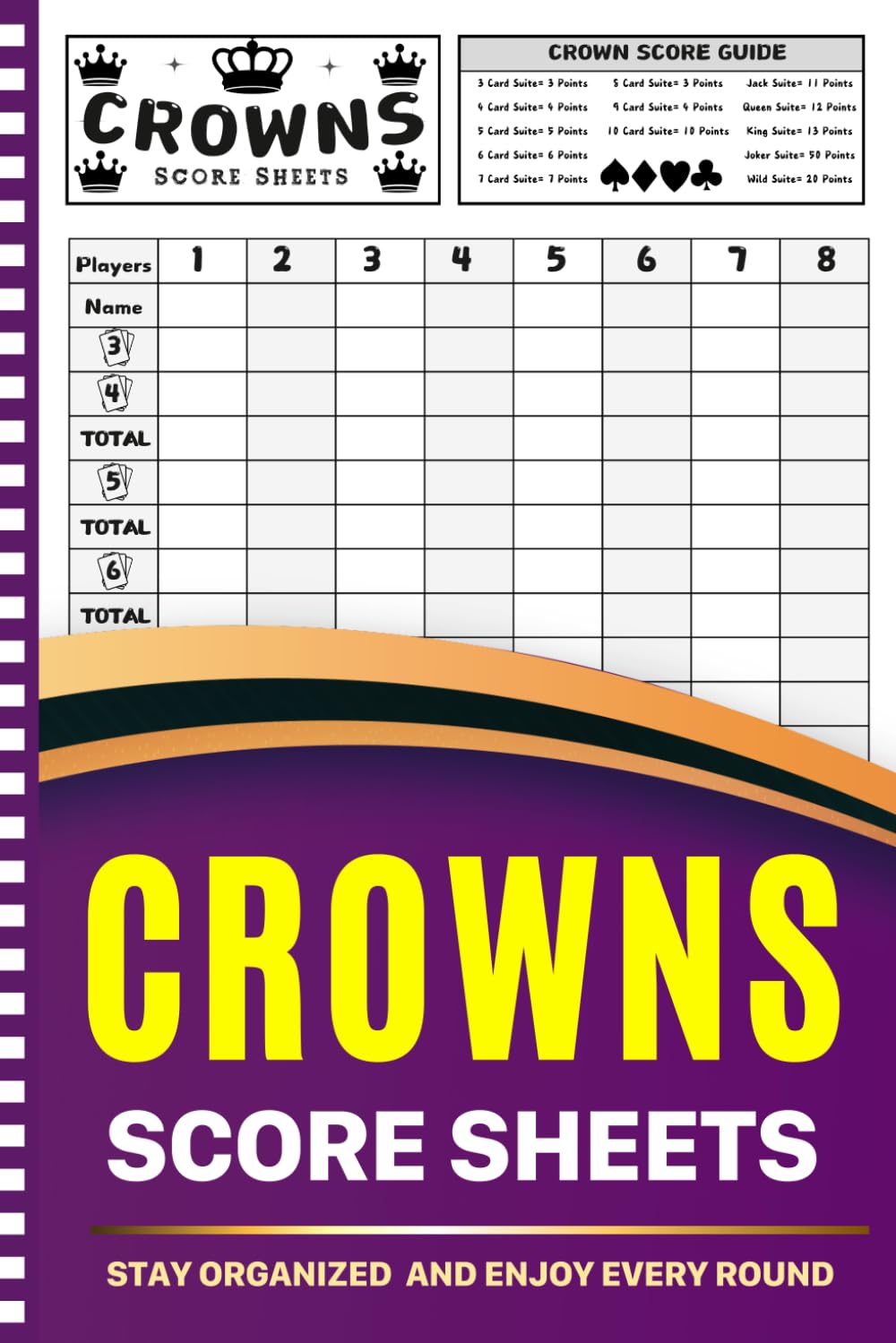 Crowns Score Sheets: Score Book for Easy Scorekeeping, Tracking Rounds and Totals for Card Game Nights with Friends and Family baixar livro de graça