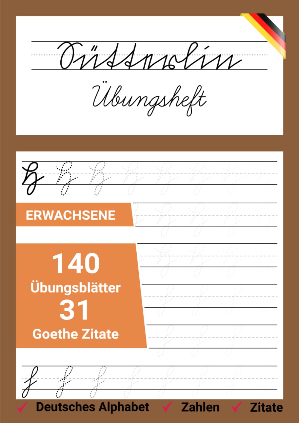 ler totalmente Sütterlin Übungsheft: Sütterlin mit Goethe-Zitaten, einfach und praktisch (Meisterwerke der deutschen Schrift: Von Kurrent bis SAS) (German Edition)