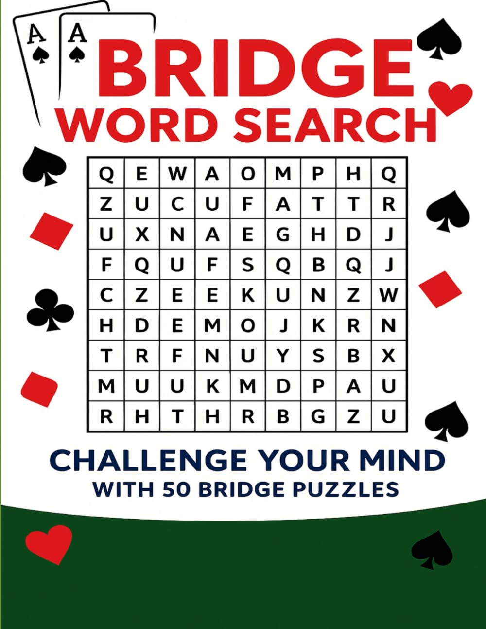 ler totalmente The Big Book of Bridge Word Searches: 50 Fun Puzzles Inspired by the Classic Card Game | 8.5x11 | Great for a gift or when you're in relaxation mode