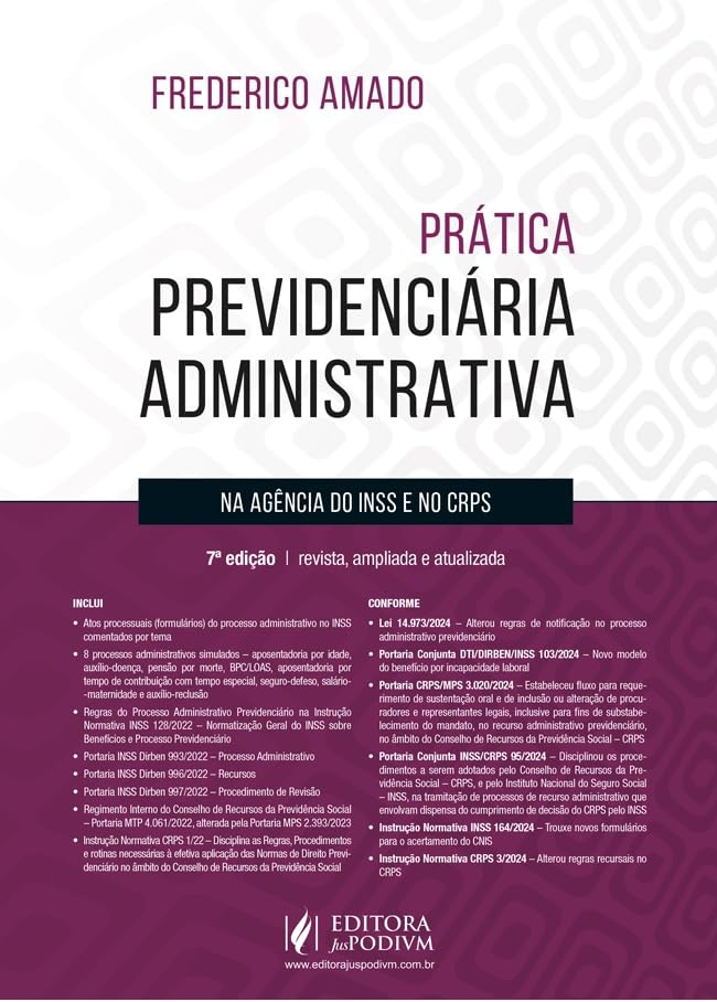 Prática Previdenciária Administrativa na Agência do INSS e no CRPS - 7ª Edição (2025) baixar livro de graça