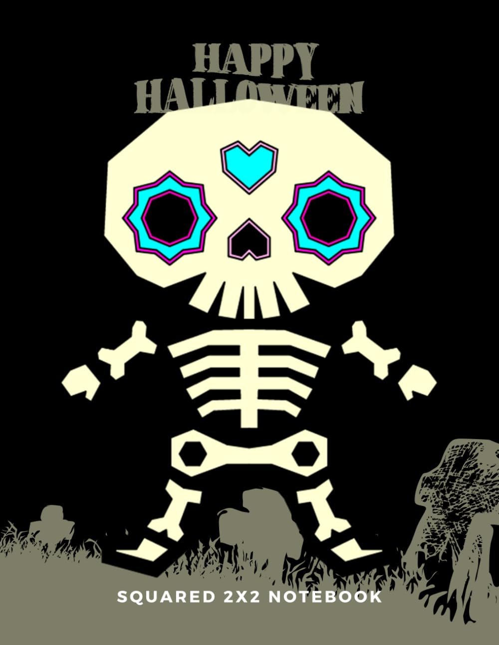 capítulo por capítulo baixar Happy Halloween Notebook Graph Paper, 2x2 (2 Squares per inch), 8.5x11inches: Cute Bones Graph paper for Multiplication: Graph paper for kids large 1/2 inch squares