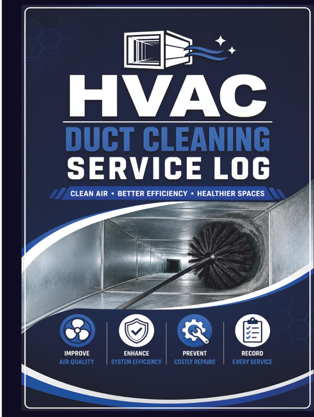 HVAC Duct Cleaning Service Log Book: Commercial Air Ventilation Maintenance Journal | Indoor Air Quality Assessment Ledger & Professional System Testing Notebook (8.5 x 11 Inches) baixar o livro de graça