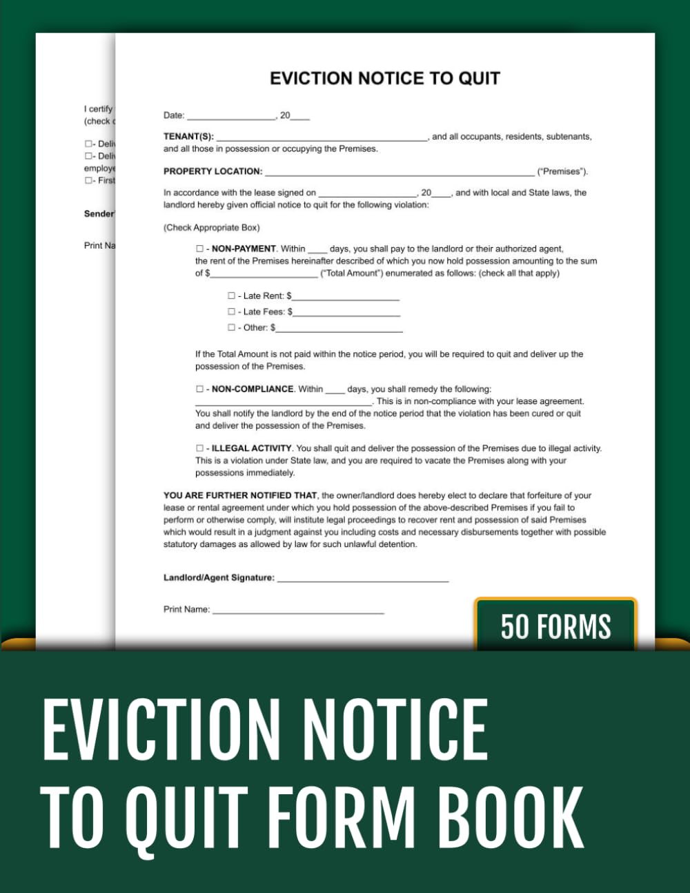 capítulo por capítulo baixar Eviction Notice to Quit Form Book: 50 Ready-to-Use Legal Notices for Non-Payment, Lease Violations, and Illegal Activity | 8.5 x 11 inches.