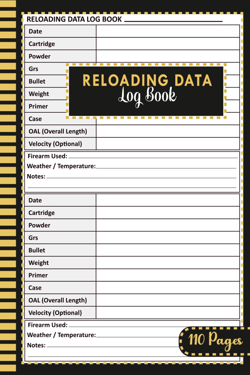 ler totalmente Reloading Data Log Book: Handloading Record Book for Reloaders, Precision Load Testing and Shooting Data