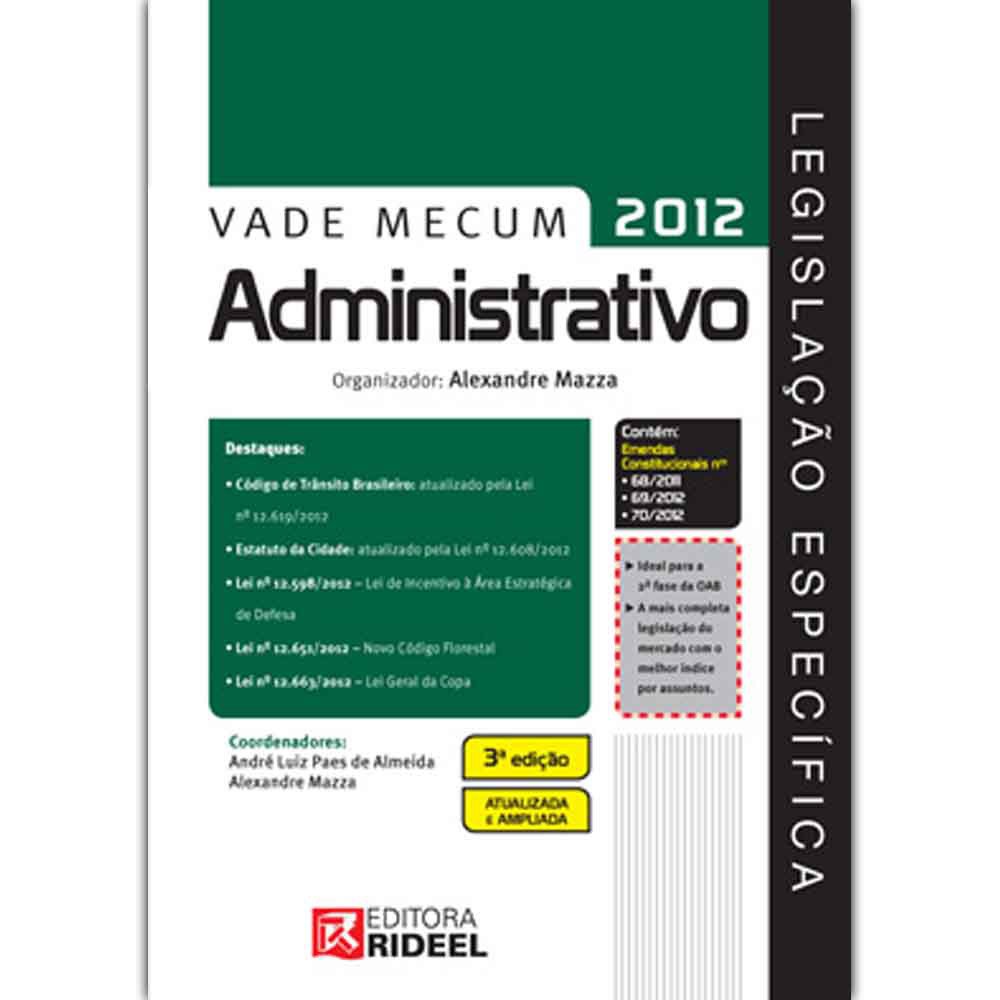 capítulo por capítulo baixar Vade Mecum Administrativo - 2012 Legislação Específica