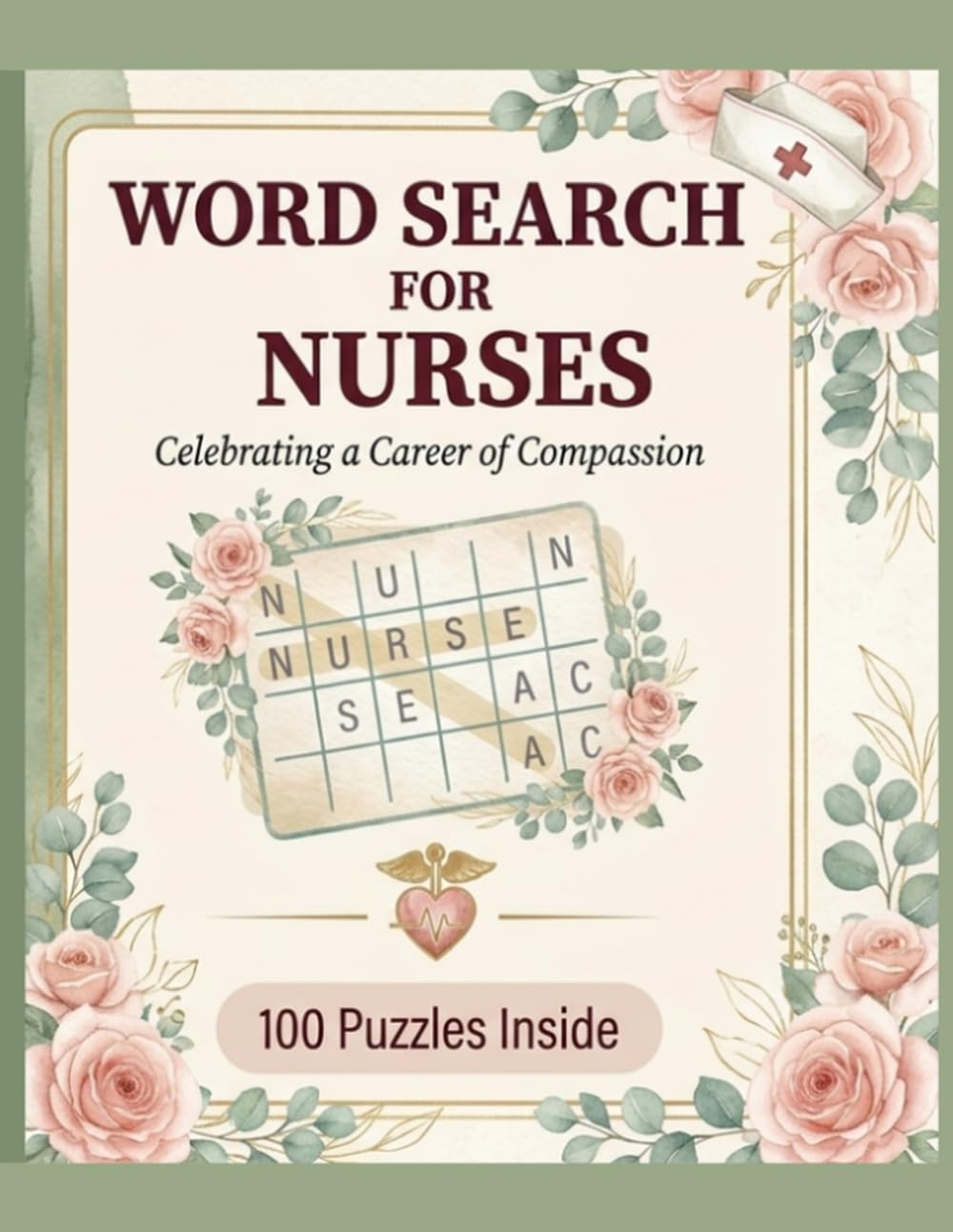 ler totalmente Word Search for Nurses: 100 Large-Print Nursing & Medical Word Search Puzzles — A Fun Retirement Gift for Nurses with Full Solutions (Word Search jobs)