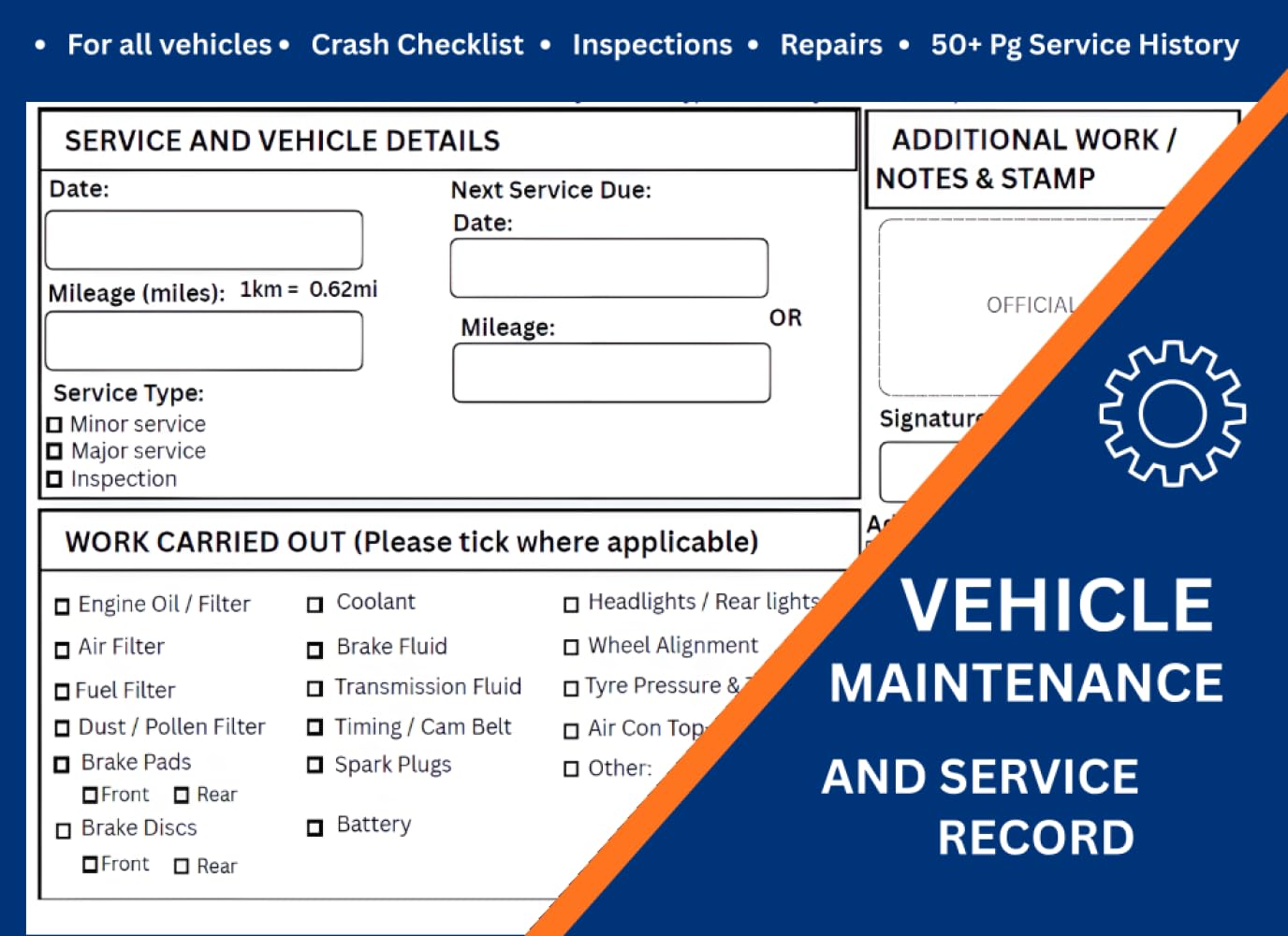 capítulo por capítulo baixar Vehicle Service History & Maintenance Record Book: Complete Log Book for All Vehicle Owners with 50+ Service Stamp Sections, Size Small(perfect for glove box)