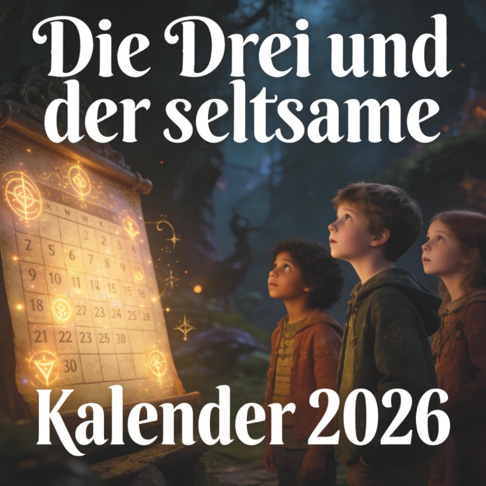 Die Drei und der seltsame Kalender 2026: Ein magisches Abenteuer für Kinder und Entdecker jeden Alters (German Edition) baixar o livro de graça