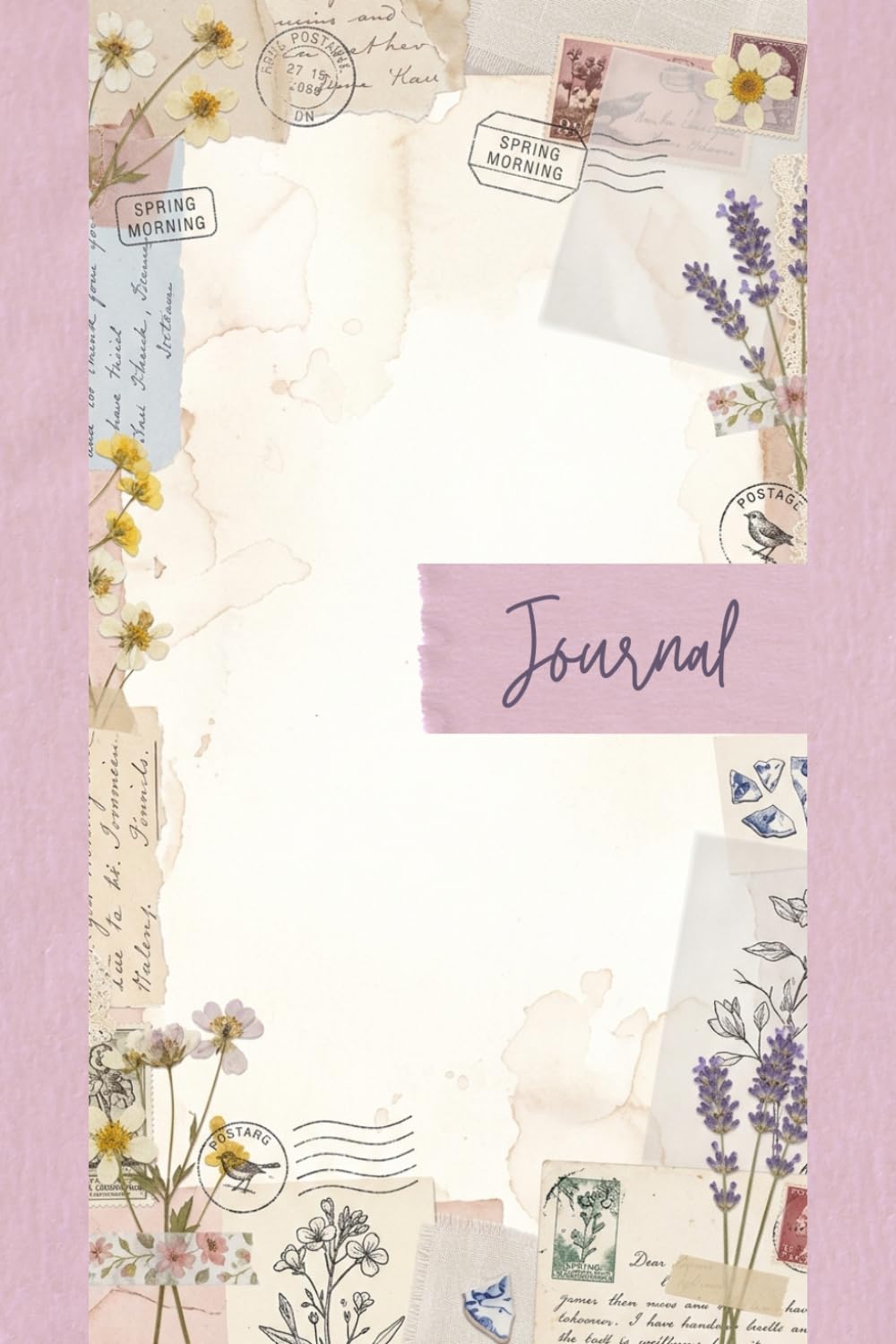 Vintage Lavender Journal Pages - 6x9 Decorative Paper - 100 Shabby Chic Sheets for Scrapbooking with Pastel Watercolors, Pressed Flowers, Lace, and Antique Letters baixar livro de graça