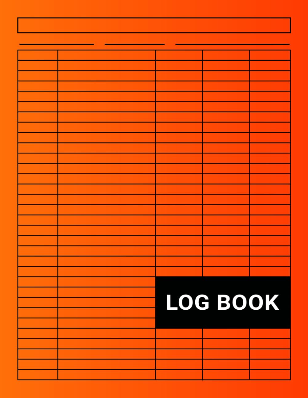 ler totalmente Log Book: Customizable 5-Column Logbook for Daily Activities and Small Business Management. Large Multipurpose