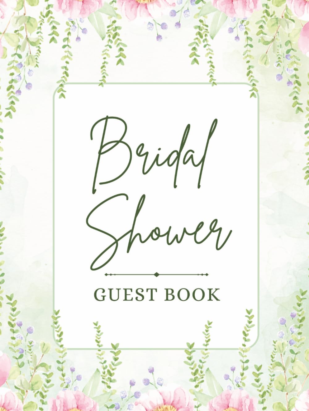 capítulo por capítulo baixar Bridal Shower Guest Book: Whimsical Greenery & Pink Floral Hardcover Memory Keepsake Journal for Guests to Sign In and Record Marriage Advice, Wedding... & Photo Pages to Celebrate New Bride to Be