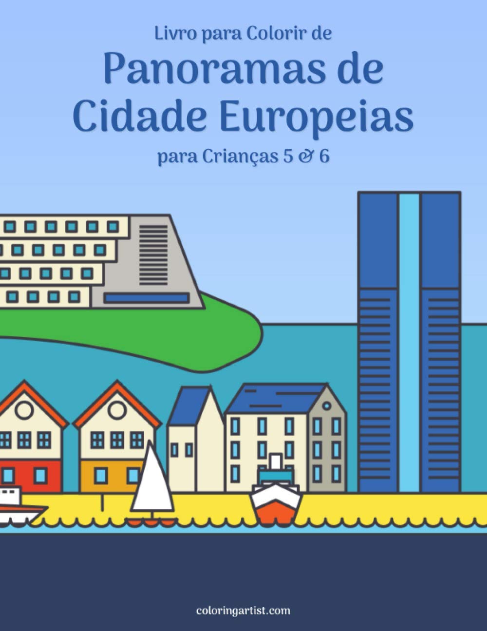 Livro para Colorir de Panoramas de Cidade Europeias para Crianças 5 & 6 baixar livro de graça
