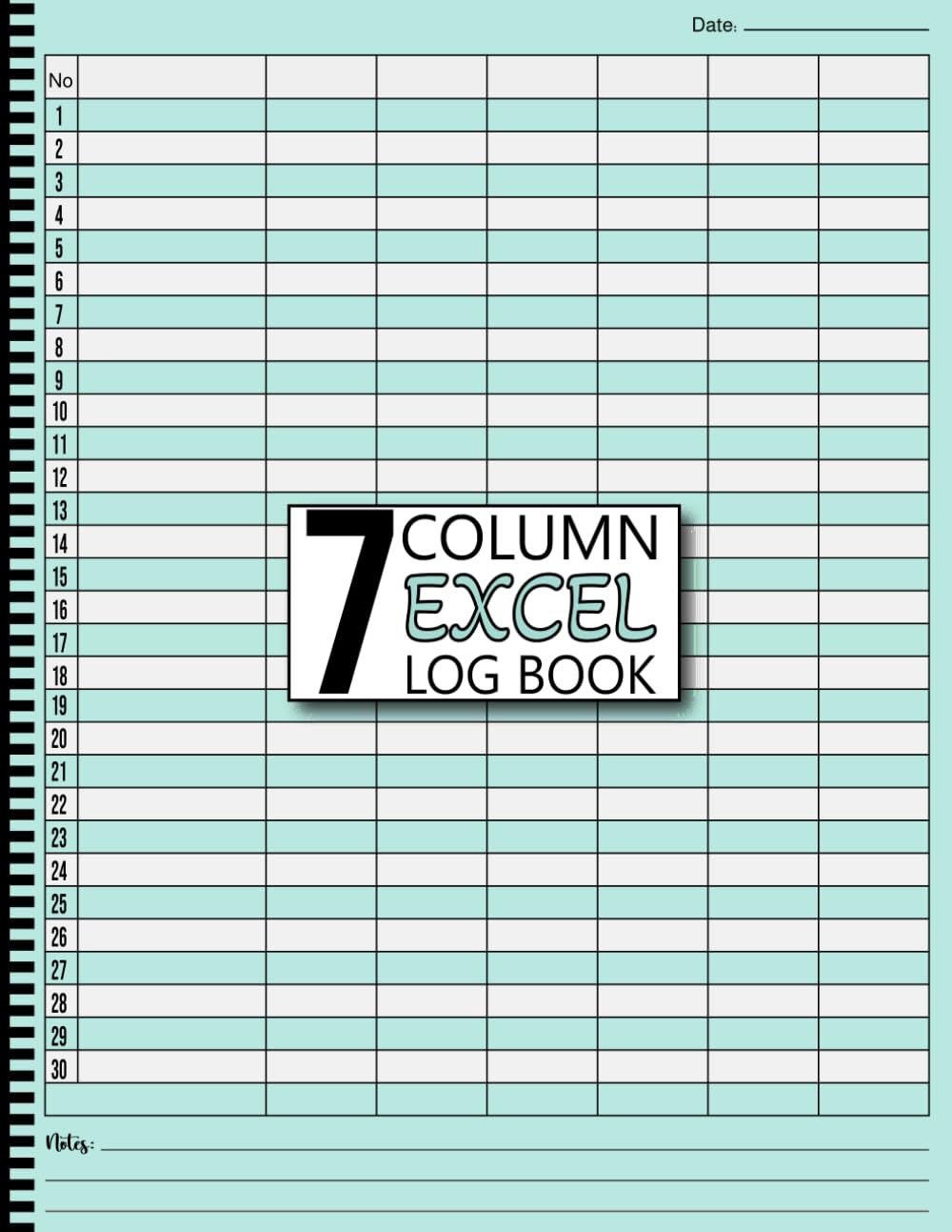 capítulo por capítulo baixar 7 Column Excel Log Book: Excel Blank Spreadsheet Notebook for Lists, Information Tracking & Small Business Accounting and Bookkeeping