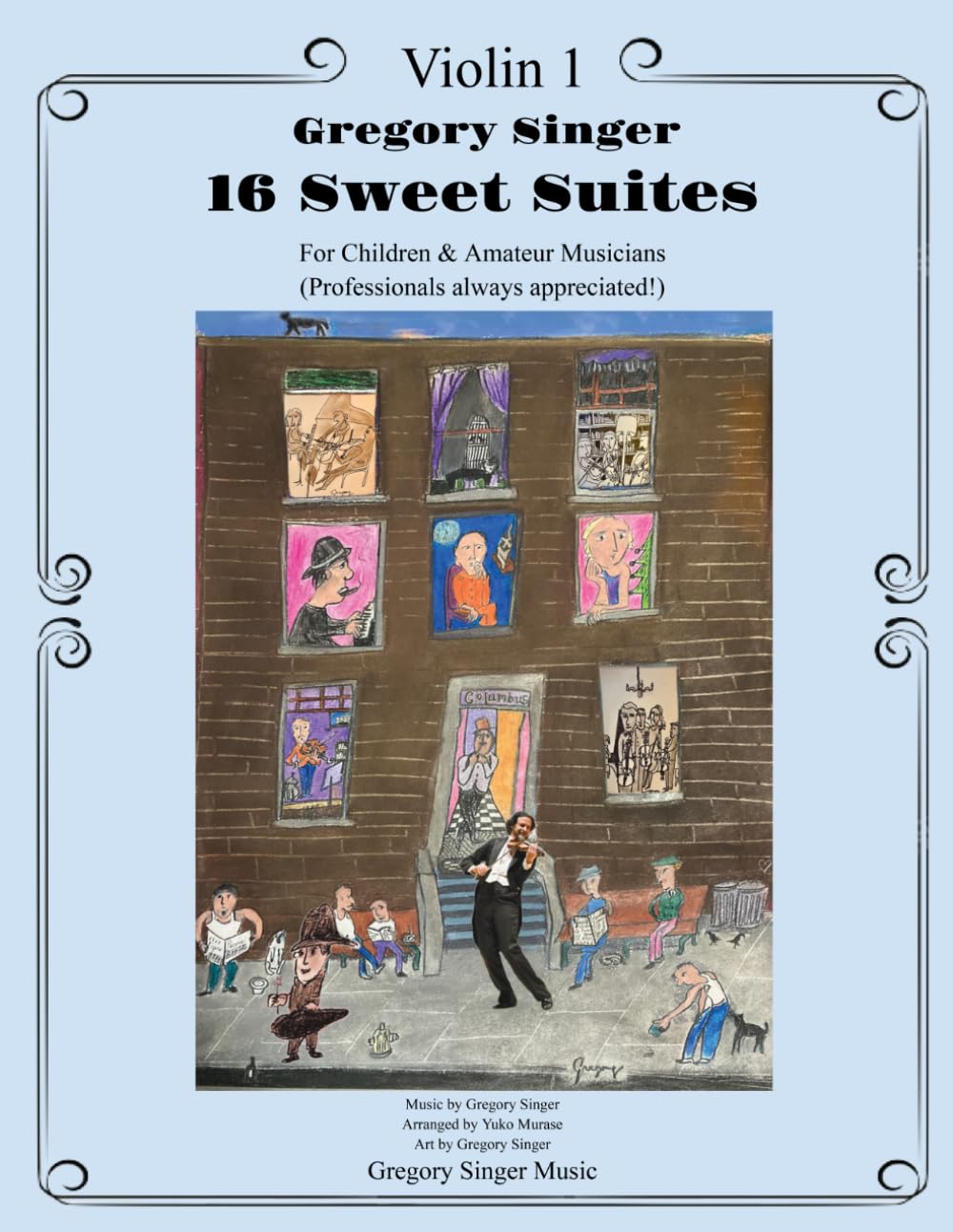 ler totalmente 16 Sweet Suites: Piano Quintet - Violin 1 part: For Children and Amateur Musicians