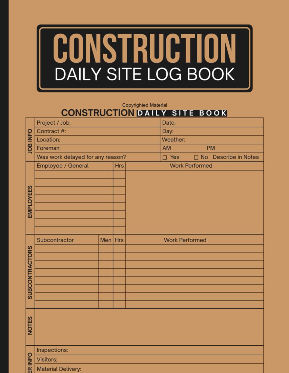 Construction Daily Site Log Book: Construction Project Management Daily Log | A Practical Record Book for Site Managers to Document Progress, Labor, Safety & Operations | 8.5" x 11" Inches, 110 pages baixar livro de graça