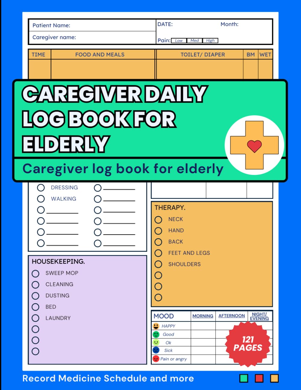 ler totalmente Caregiver Daily Log Book for Elderly: Medical Planner to Track Vitals, Meals & Medications | Record Medicine Schedule and More | Caregivers Personal... Patients, Seniors and Dementia Patients