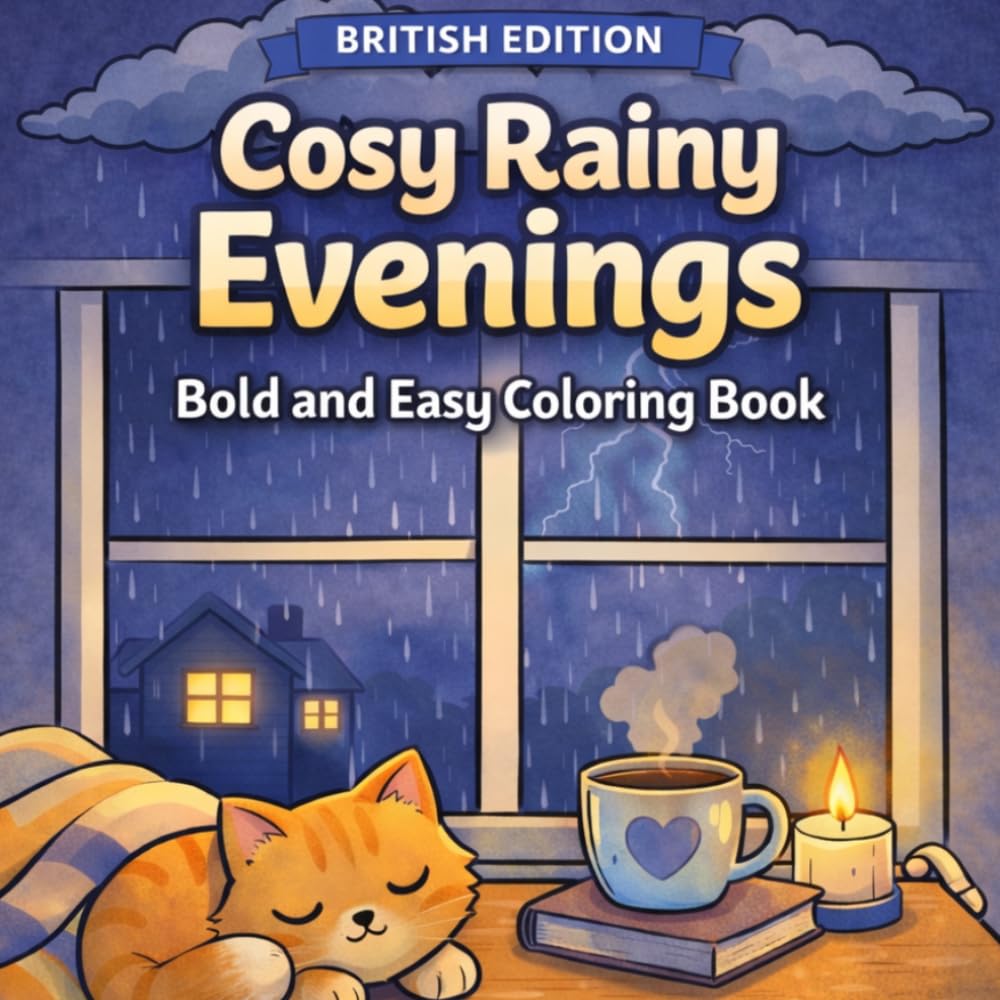 Cosy Rainy Evenings: Bold and Easy Coloring Book baixar o livro de graça