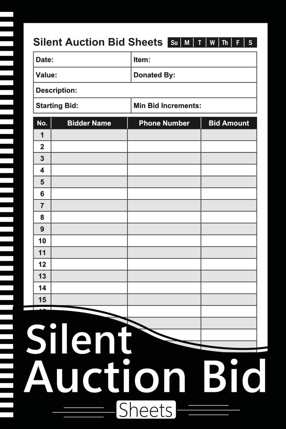 ler totalmente Silent Auction Bid Sheets: 74 Single-Sided Pages Organizer Log Book For Successful Charity Events