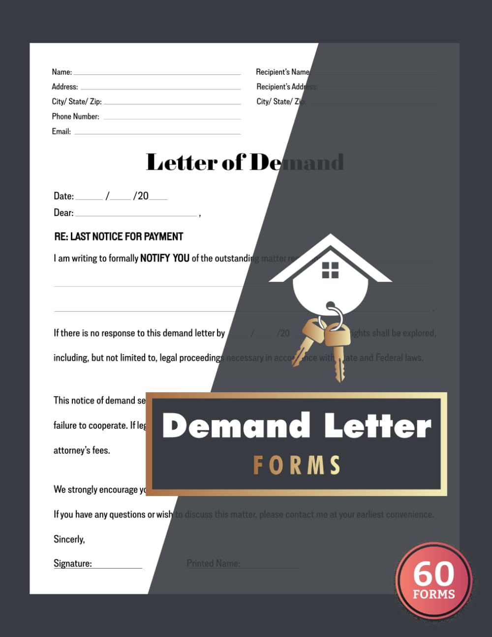 Demand Letter Forms: Send Clear Final Notices to Recover Payments | 60 Forms, 120 Single-Sided Pages baixar o livro de graça