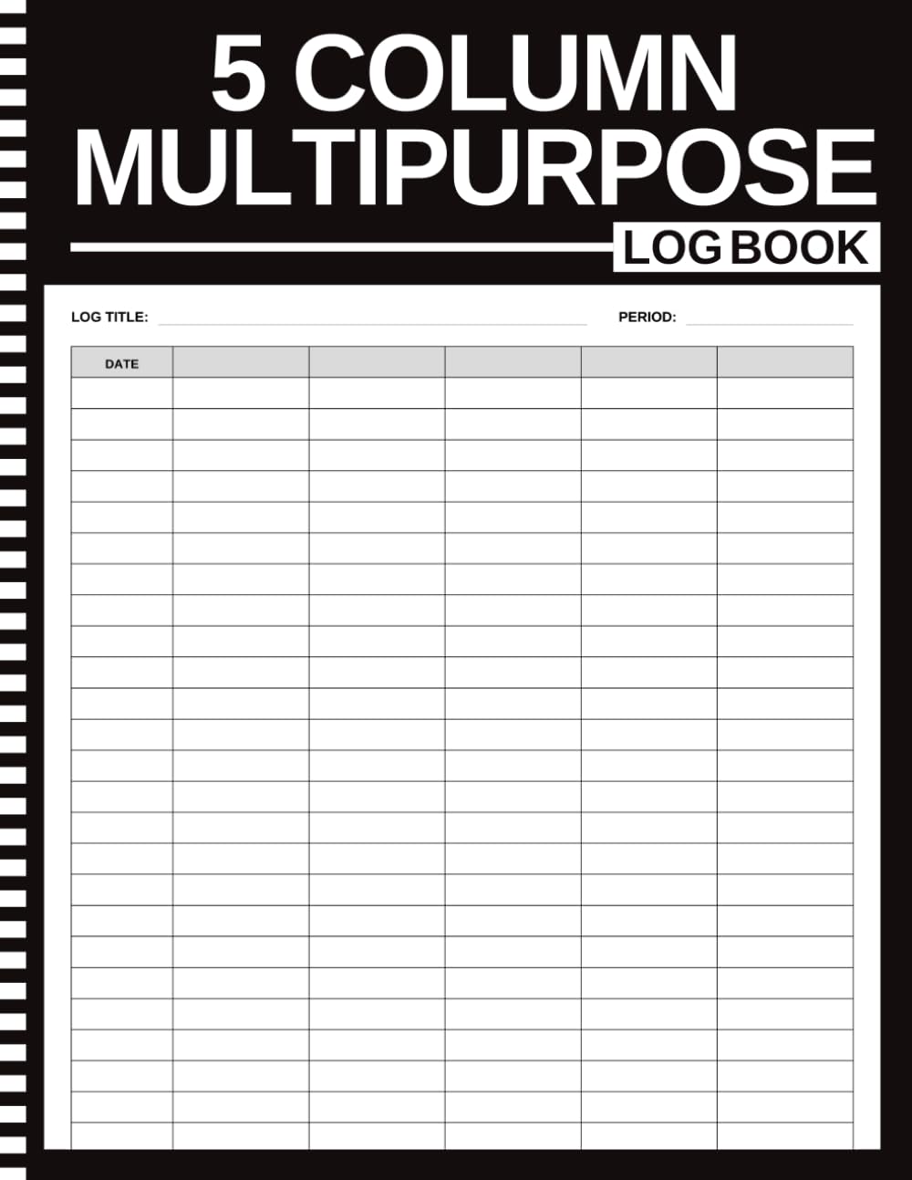 capítulo por capítulo baixar 5 Column Multipurpose Log Book: Customizable Five-Column Record Notebook with Index, Page Totals & Monthly Summary | Income, Expenses, Time, Inventory & Data | 8.5 x 11 | 120 Pages