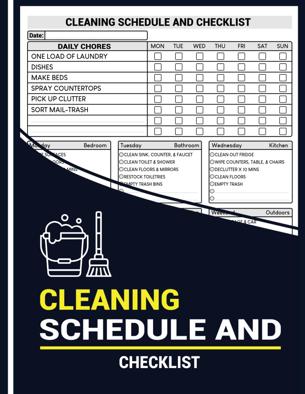 Cleaning Schedule And Checklist: Daily, Weekly, Monthly Household Cleaning Planner And Organizer For Adults baixar o livro de graça