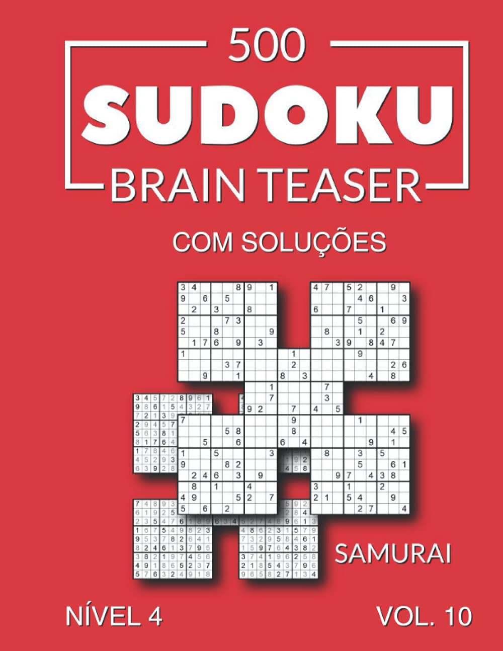 500 Sudoku Brain Teaser Samurai com soluções Nível 4 Vol. 10 baixar o livro de graça