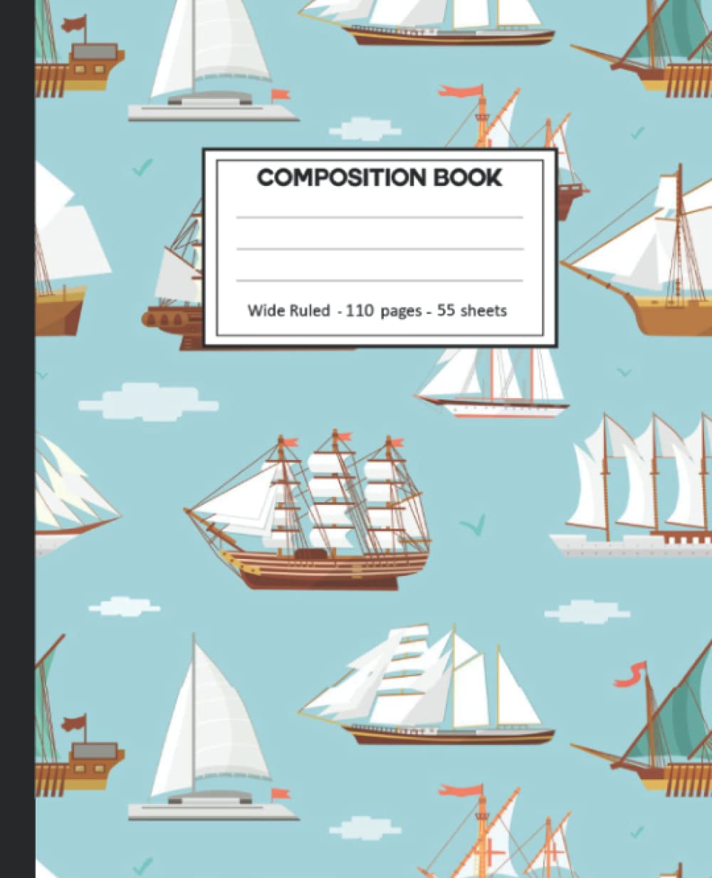 ler totalmente Composition Notebook: Boating Wide Ruled Blank Lined Composition Book Journal (7.5 x 9.25 in) Cute Notebooks for Girls Teens Kids School Planner Diary Writing Notes.