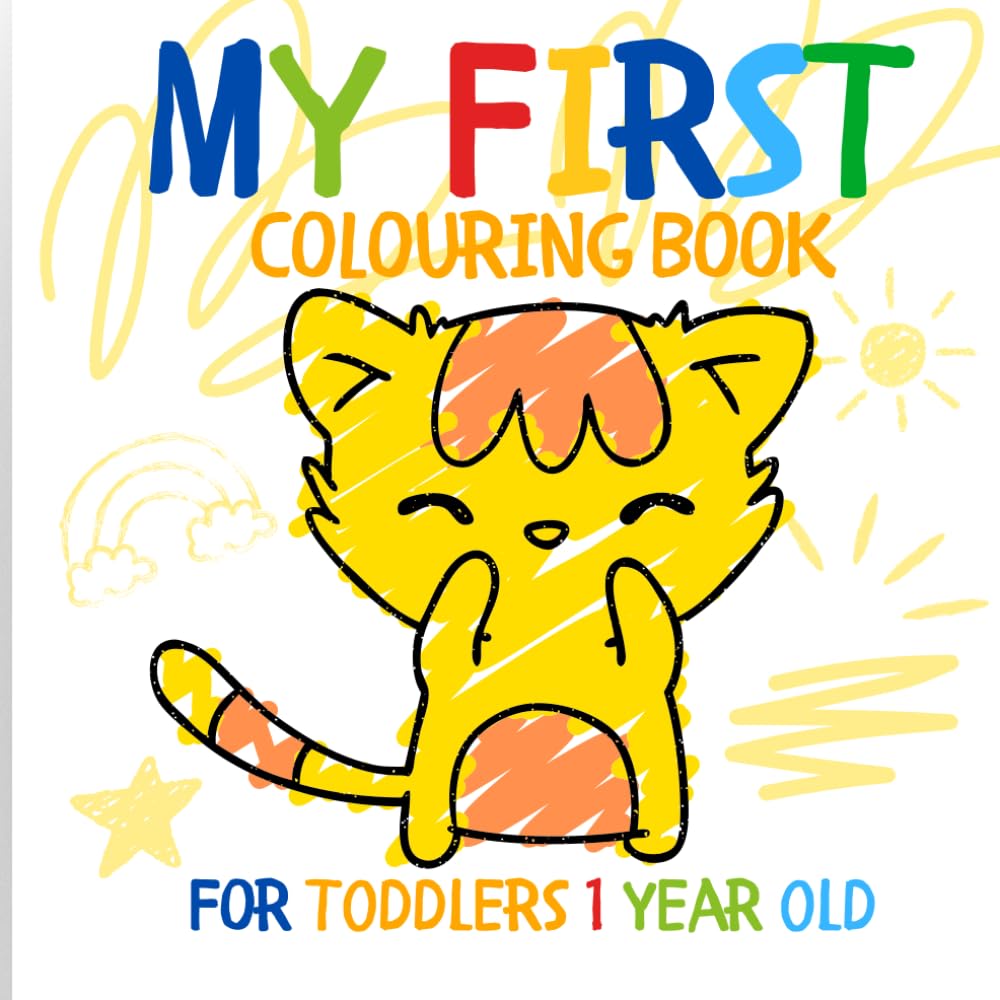 ler totalmente My First Colouring Book for 1 year old.: Fun doodling for little hands. The perfect simple, extra-large children's designs. Thick lines. Large shapes.
