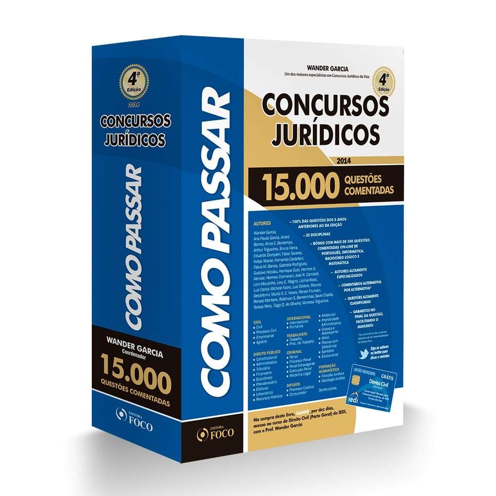 Como Passar em Concursos Jurídicos. 15.000 Questões