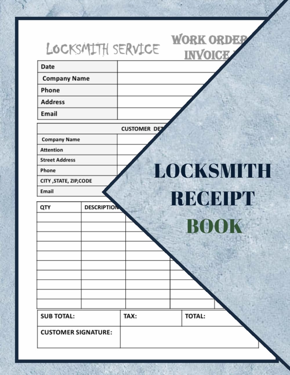 ler totalmente Locksmith Receipt Book: Locksmith Service Work Order Invoice, 120 Pages (59 Receipts).