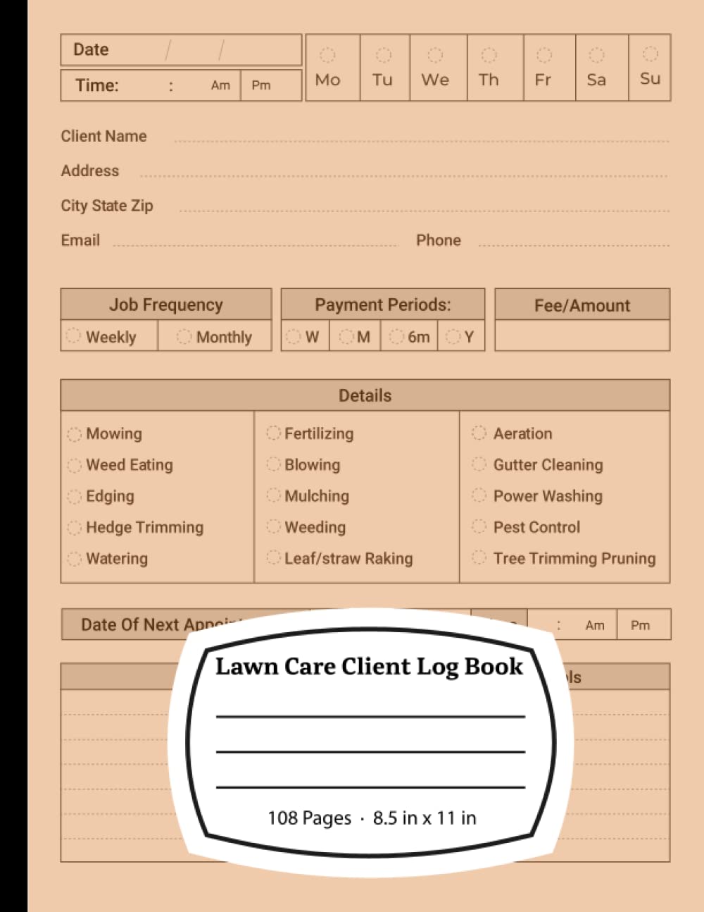 Lawn Care Client Log Book: Keep Track of Jobs, Client Communication & Business Growth baixar livro de graça