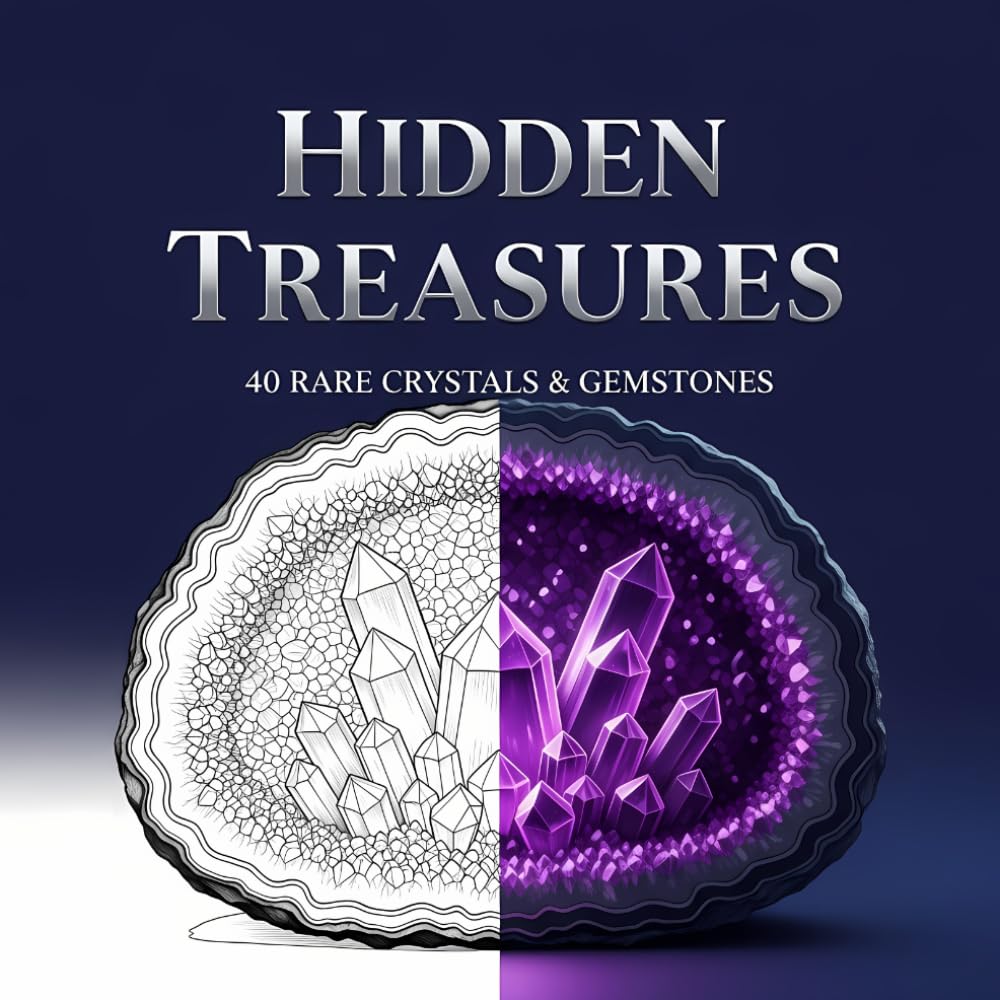 capítulo por capítulo baixar HIDDEN TREASURES: An Adult Coloring Book Featuring 40 Intricate Illustrations of Rare Crystals and Raw Gemstones with Scientific Names and Fascinating Facts: Volume 7 of the Mighty Nature Series