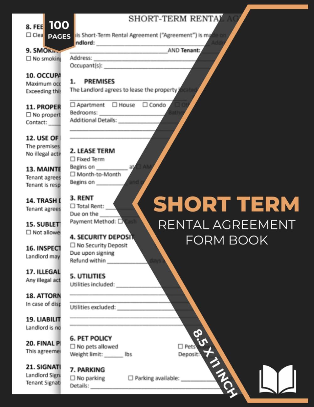 ler totalmente Short Term Lease Agreement Forms Book: Contract Form for Short-Term & Vacation Property Rental | Standard Day by Day Tenancy Lease Contract | 50 Forms
