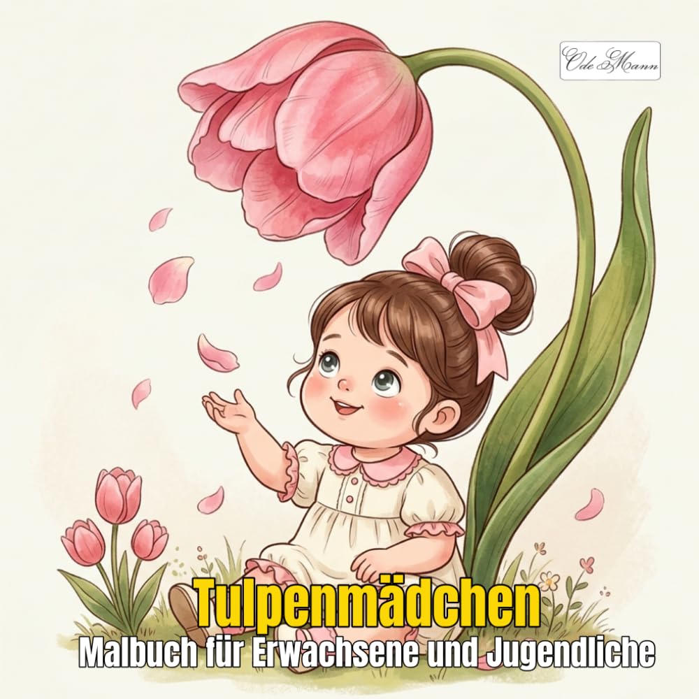 capítulo por capítulo baixar Tulip Girl - Tulpenmädchen: Malbuch für Erwachsene und Jugendliche, Frühlings-Bilderbuchgeschichte: 60 zarte Ausmalseiten voller Miniaturwelt-Gartenzauber und Waldfreunde (German Edition)