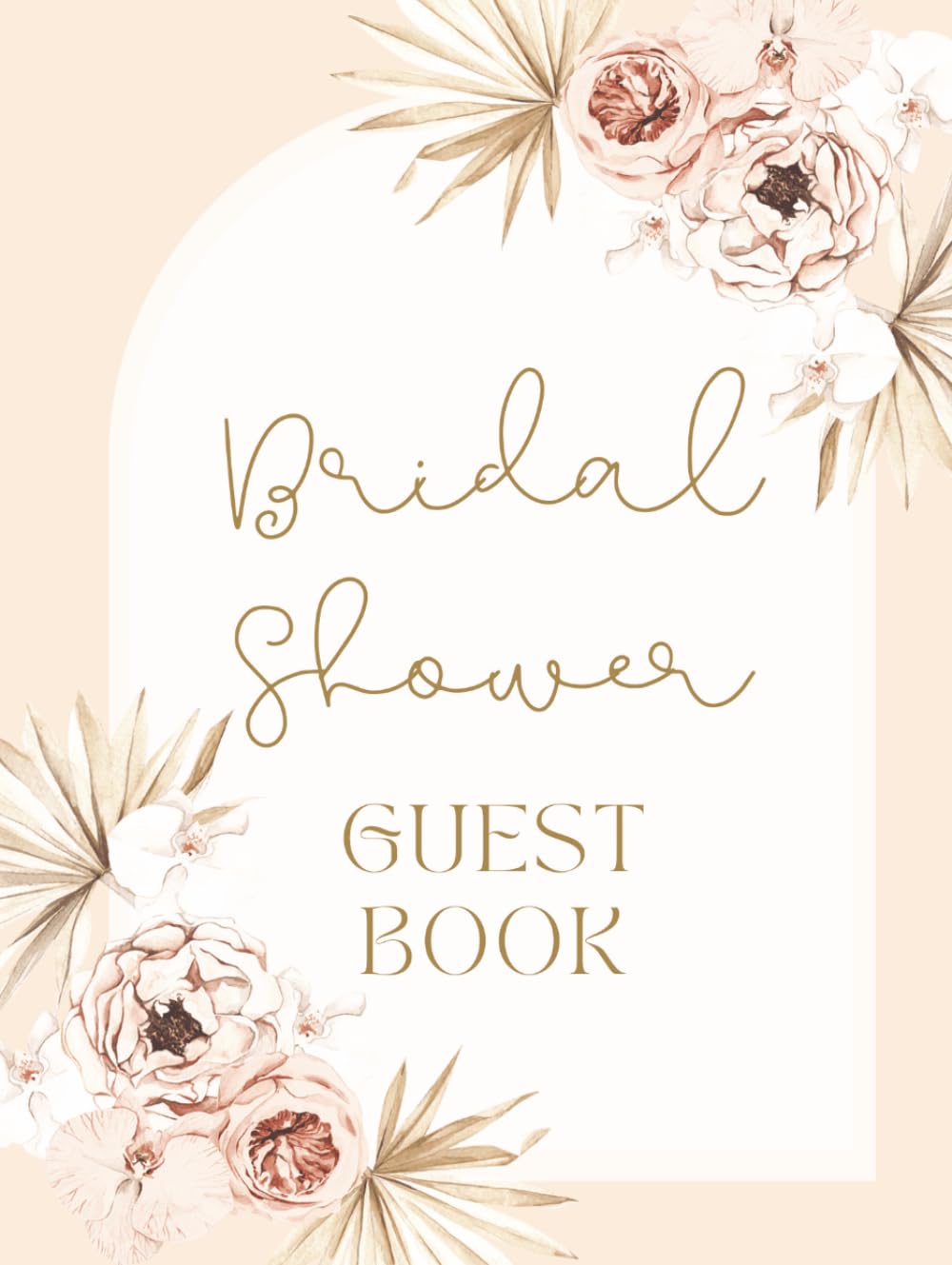 Bridal Shower Guest Book: Elegant Peach Floral Rose Hardcover Memory Keepsake Journal for Guests to Sign In and Record Marriage Advice, Wedding... & Photo Pages to Celebrate New Bride to Be baixar livro de graça
