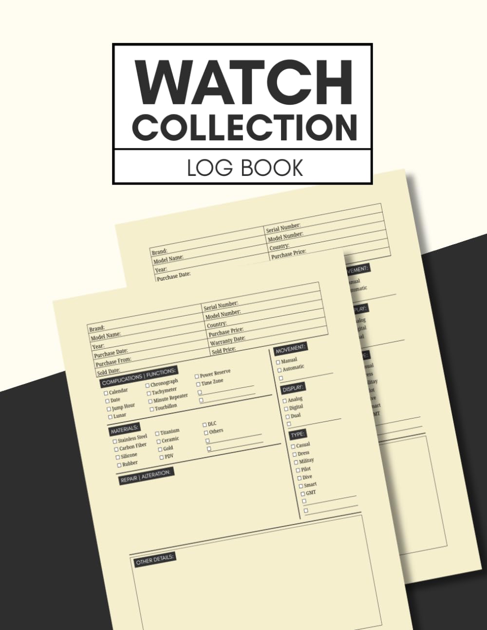 ler totalmente Watch Collection Log Book