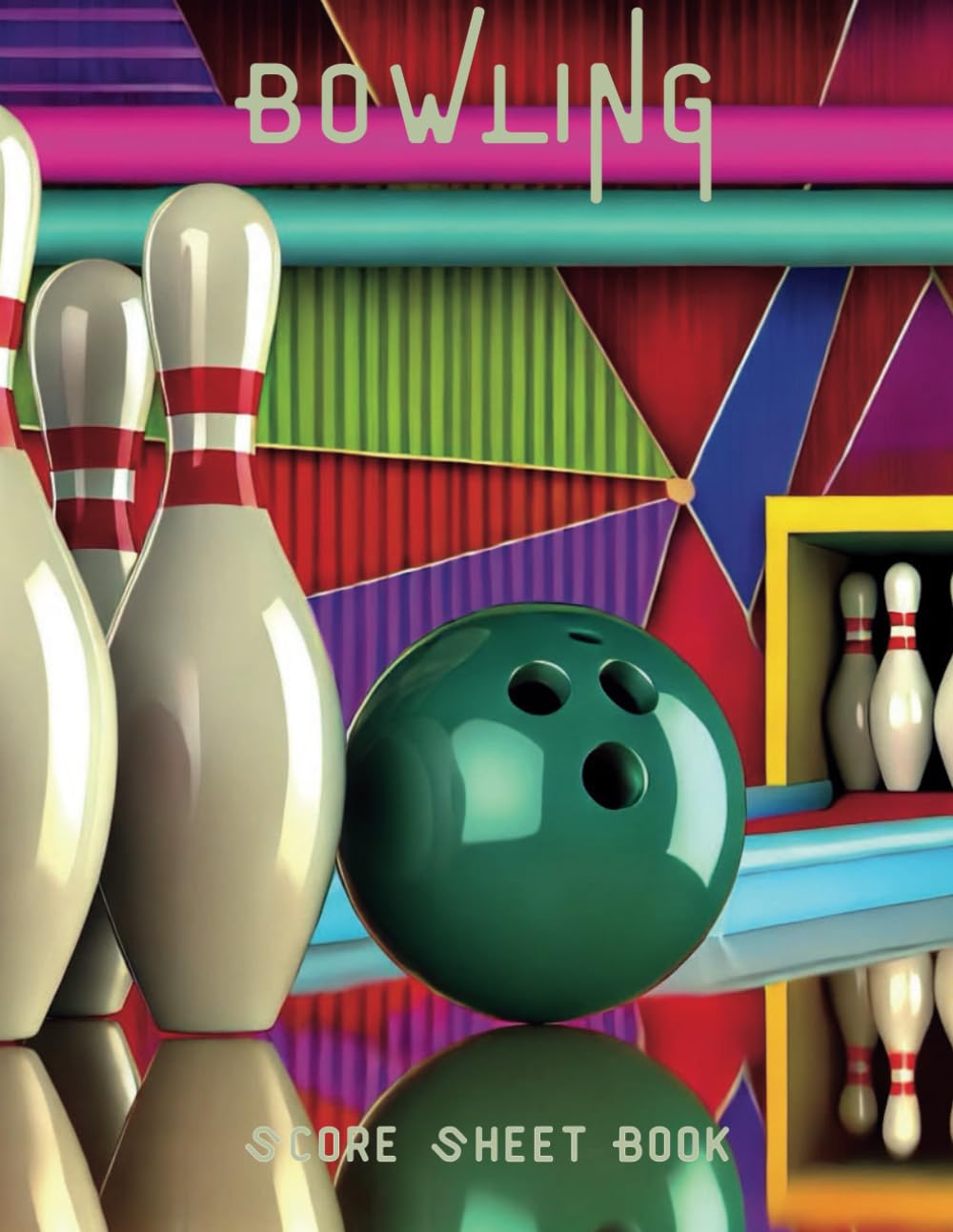 Comprehensive Bowling Score Sheet Notebook – 8x11 | 100 Pages for Up to 4 Players | Track Oil Patterns, Splits, Lane Conditions, and Ball Selection | Includes Personalized 'Belongs To' Page