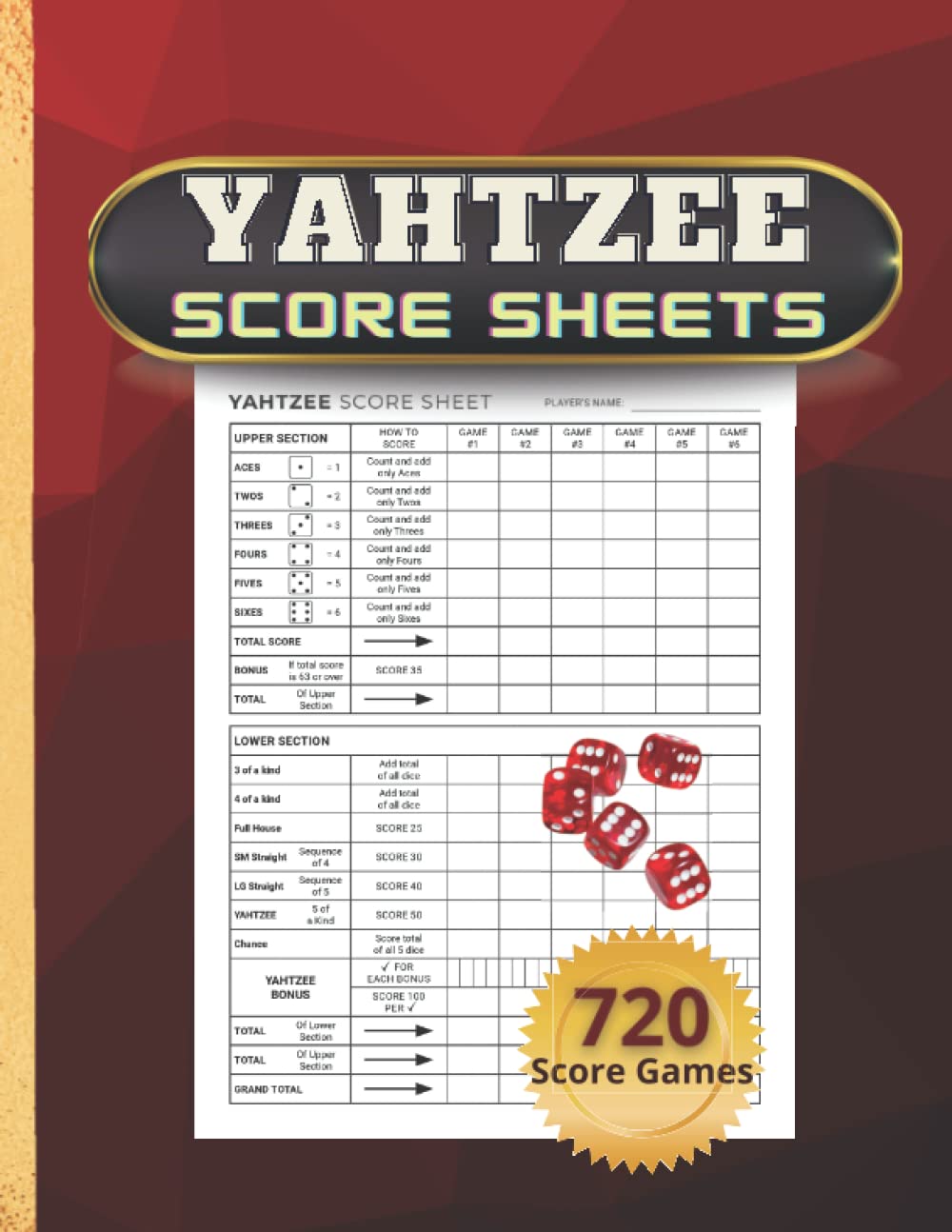 Yahtzee Score Sheets | Yahtzee Score Pads: Yahtzee Score Cards | Yahtzee Score Sheets Pads | 8.5 x 11 Inches Yahtzee Scorebook, 120 Pages baixar livro de graça
